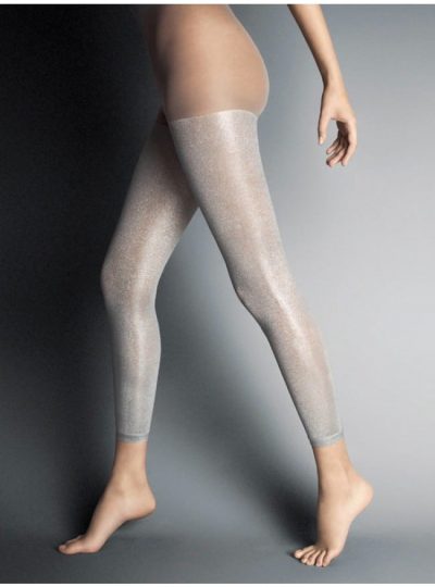Snygga Leggings i silver - Panta Scarabeo på modell