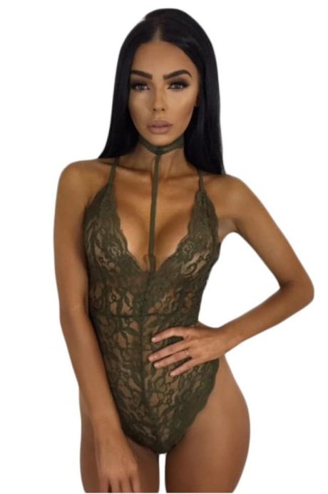 army-green-sheer-lace-choker-neck-teddy-lingerie-lc32139-9-21565