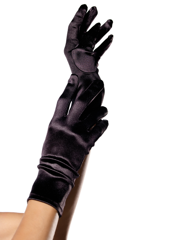Svarta handskar kort modell